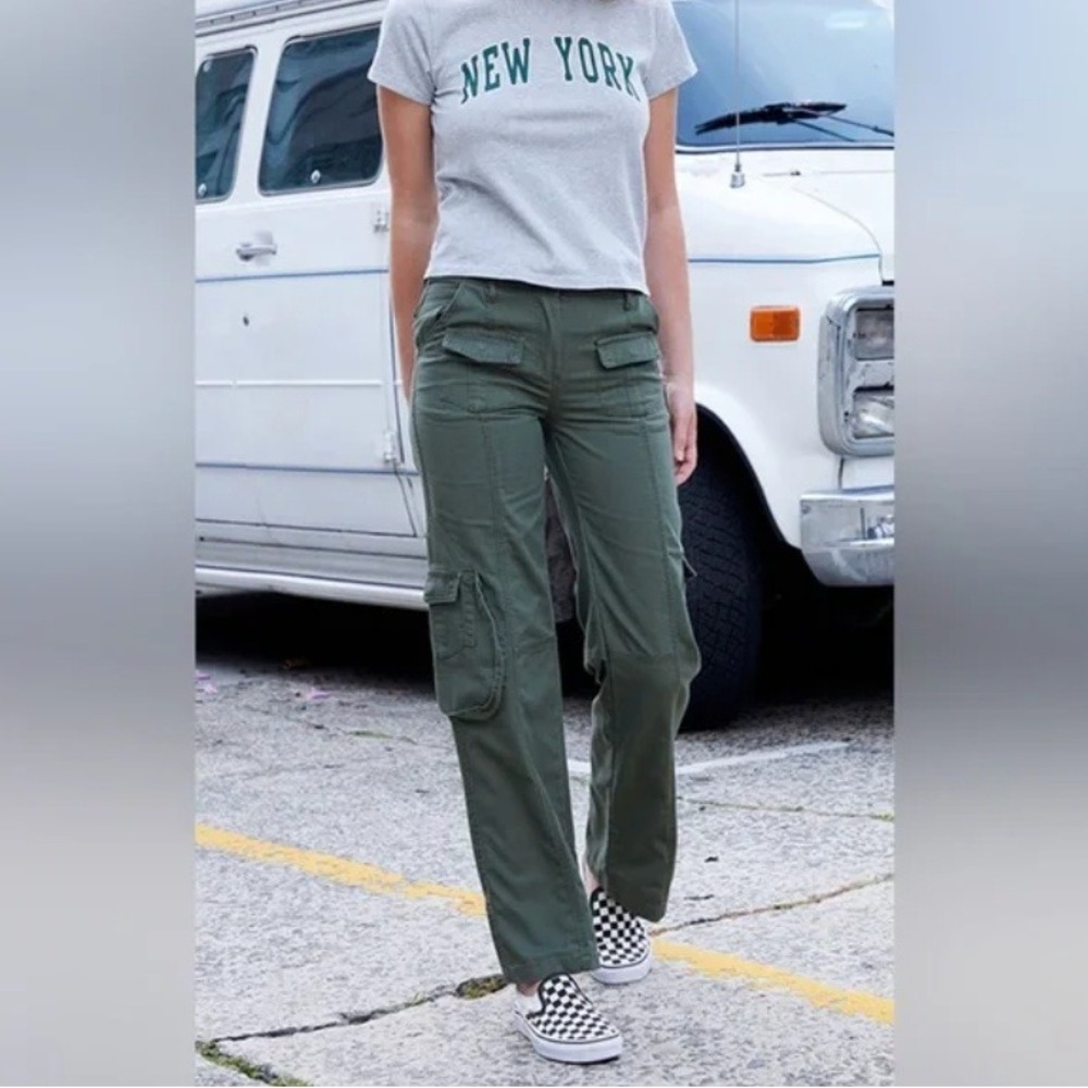 Brandy Melville Cargo Pants Olive Green Utility Gorpcore Y2K Skater‎ Military